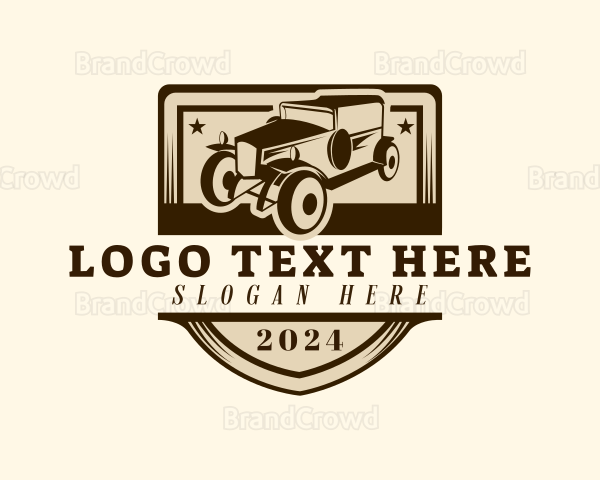 Vintage Car Mechanic Logo