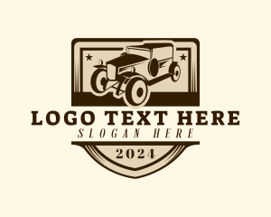 Retro Car - Vintage Car Mechanic logo design