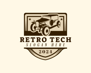 Retro Car Mechanic logo design