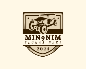 Retro Car - Vintage Car Mechanic logo design