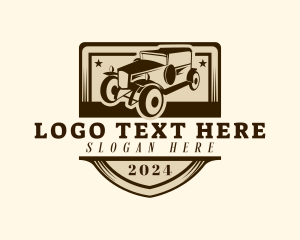 Vintage Car Mechanic Logo