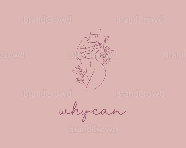 Feminine Nature Nude Woman Logo