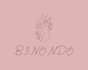 Monoline - Feminine Nature Nude Woman logo design