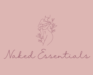 Feminine Nature Nude Woman logo design
