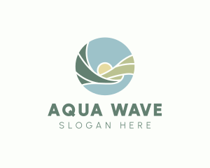 Sunset Wave Travel logo design