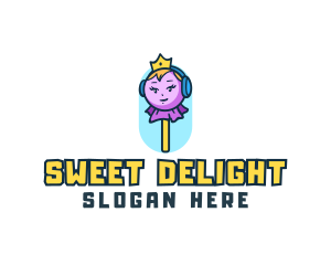 Lollipop Princess Candy logo design