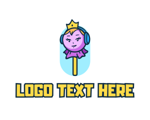 Princess - Lollipop Princess Candy logo design