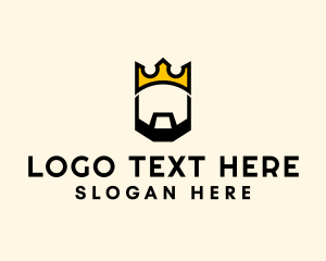 King - King Crown Beard logo design