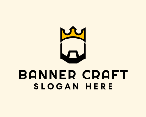 King Crown Beard logo design