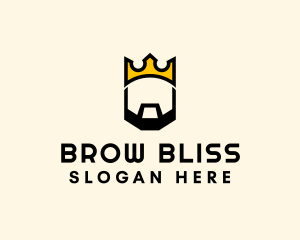 King Crown Beard logo design