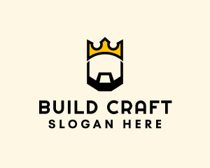 King Crown Beard logo design