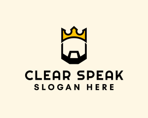 King Crown Beard logo design