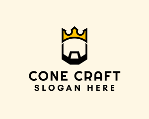 King Crown Beard logo design