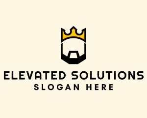 King Crown Beard logo design