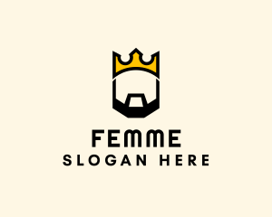 King Crown Beard logo design