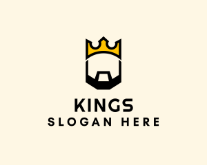 King Crown Beard logo design