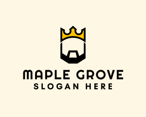 King Crown Beard logo design