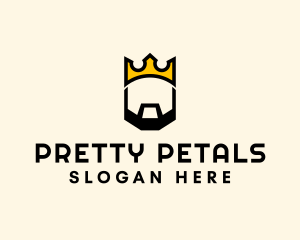 King Crown Beard logo design