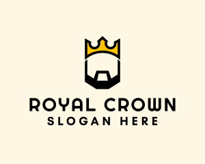 Prince - King Crown Beard logo design