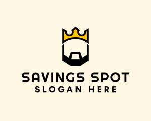 King Crown Beard logo design