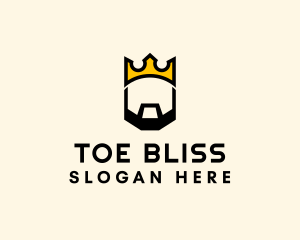 King Crown Beard logo design