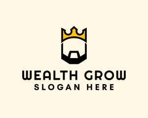 King Crown Beard logo design