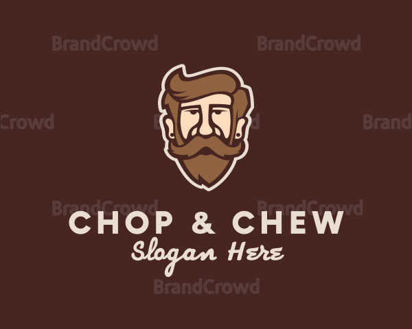 Hipster Old Guy Logo