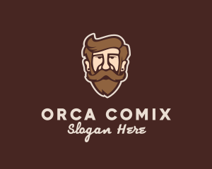 Hipster Old Guy Logo