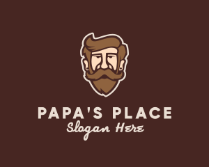 Father - Hipster Old Guy logo design