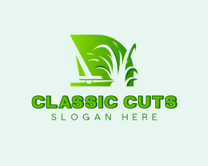 Landscaping Lawn Grass Cutting logo design