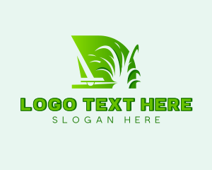 Grass - Landscaping Lawn Grass Cutting logo design