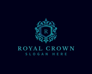 Shield Crown Royal logo design