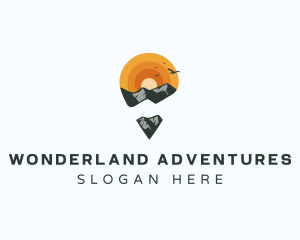 Mountain Trekking Locator logo design