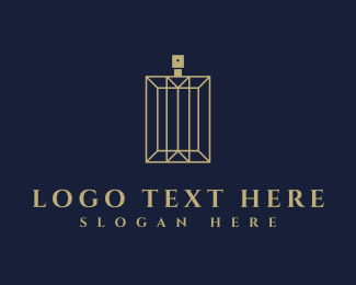 perfume logo, unique and luxurious logo. can be used for luxury