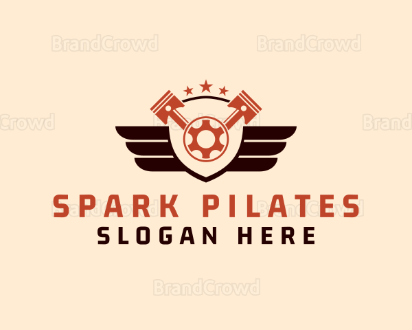 Gear Piston Wings Logo