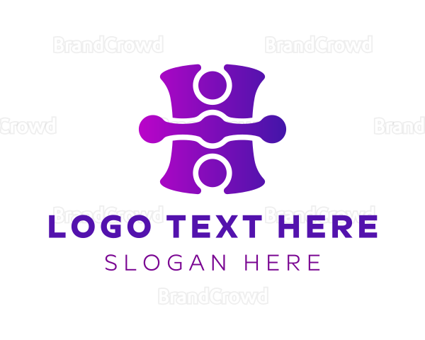 Purple Tech Puzzle Logo