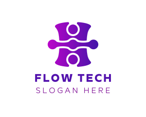 Purple Tech Puzzle  logo design