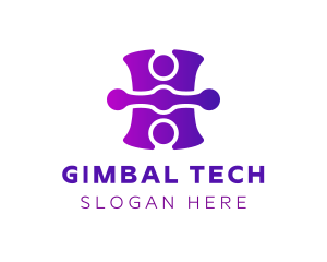 Purple Tech Puzzle  logo design