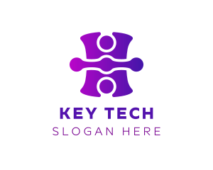 Purple Tech Puzzle  logo design