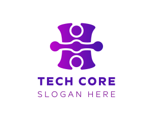 Purple Tech Puzzle  logo design