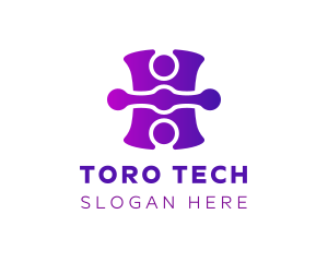 Purple Tech Puzzle  logo design