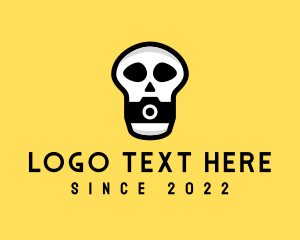 Vlog - Skull Camera Photographer logo design