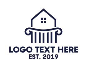 Airbnb - Blue Pillar House logo design