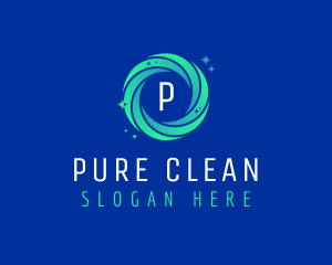 Swirl Cleaning Sparkle logo design