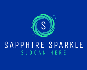 Swirl Cleaning Sparkle logo design