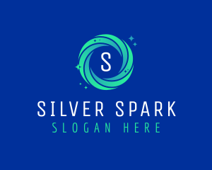 Swirl Cleaning Sparkle logo design