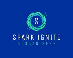 Swirl Cleaning Sparkle logo design