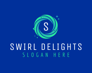 Swirl Cleaning Sparkle logo design