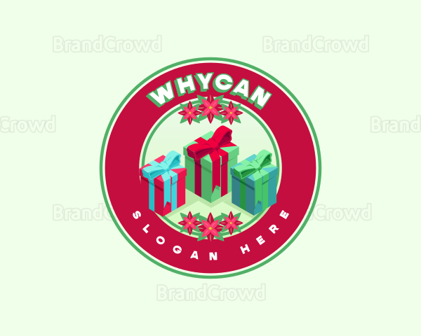 Festive Christmas Gift Logo