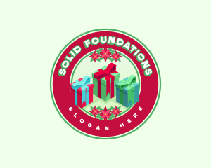 Festive Christmas Gift Logo